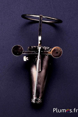 Nadeln mit Feststellschraube - Länge 8 cm, Ø 2 cm - silbergrau